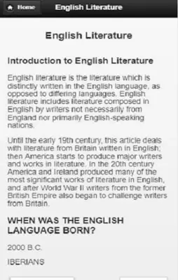 English Literature android App screenshot 1