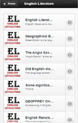 English Literature android App screenshot 2